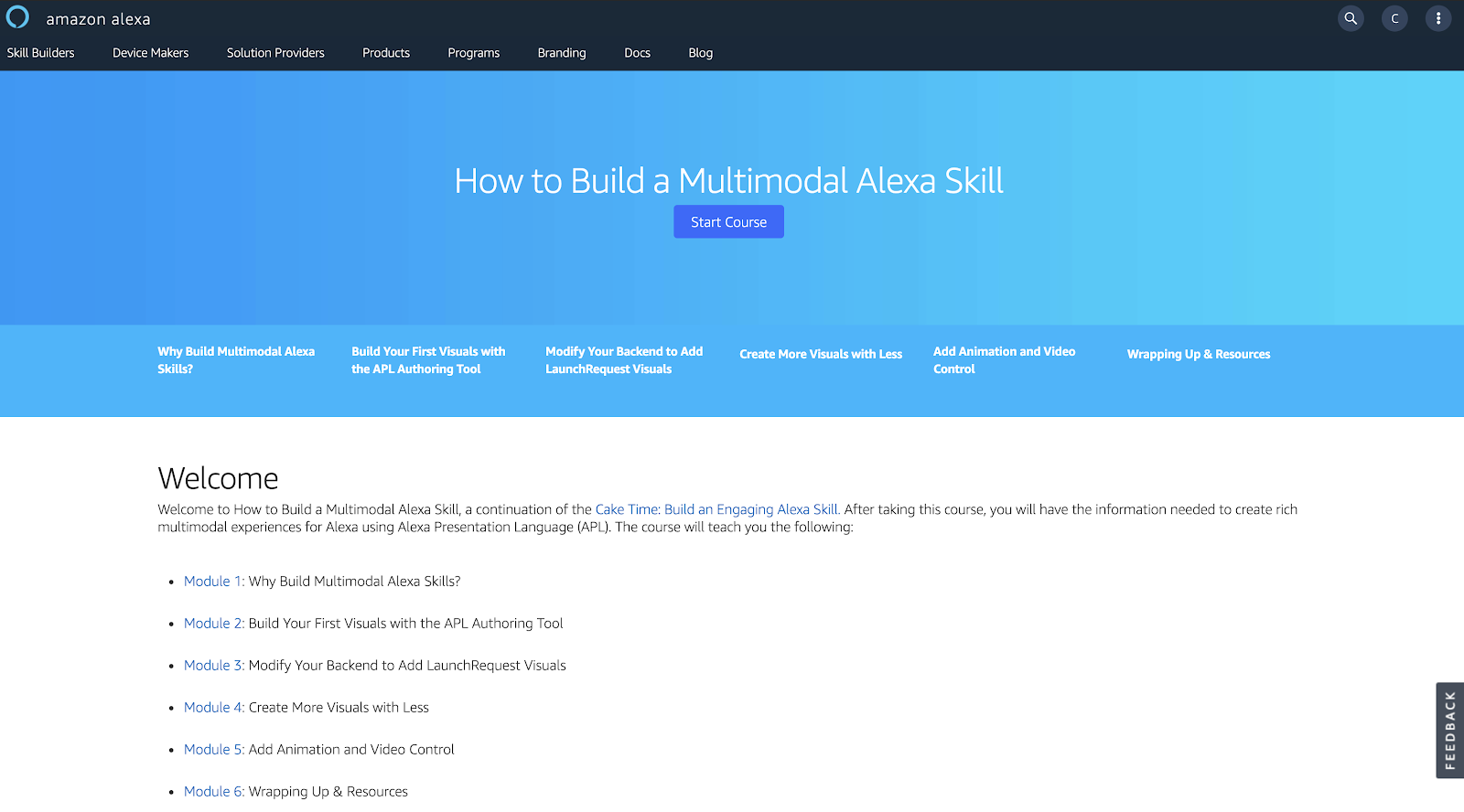 Amazon Alexa Documentation: How to Build a Multimodal Alexa Skill