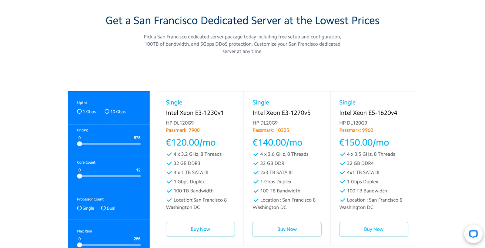 redswitches dedicated server pricing