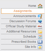 Select the assignments link in the menu to the left