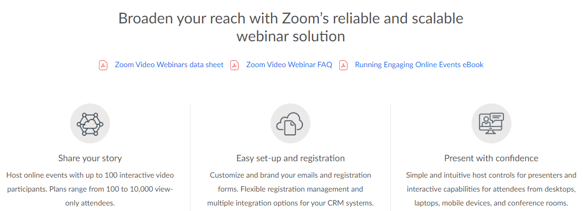 Zoom features