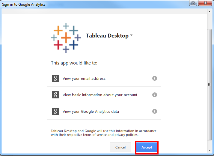 Tableau Google Analytics