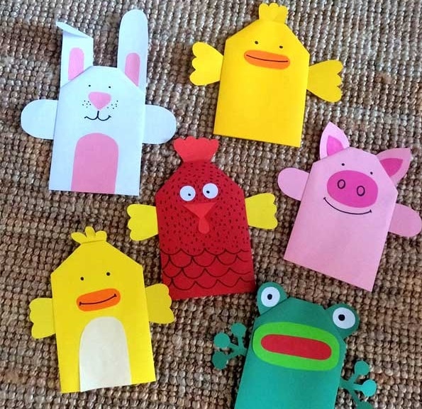 DIY marionnettes origami pour enfants