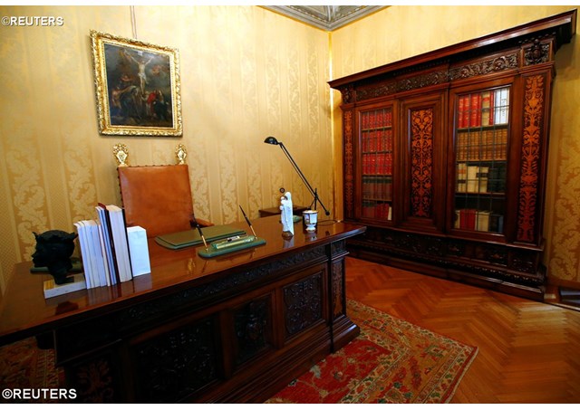 Pope's private office is pictured in Castel Gandolfo, near Rome - REUTERS