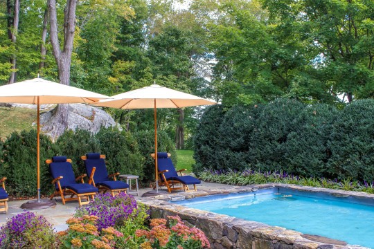 Relax by the pool at Bedford Post Inn