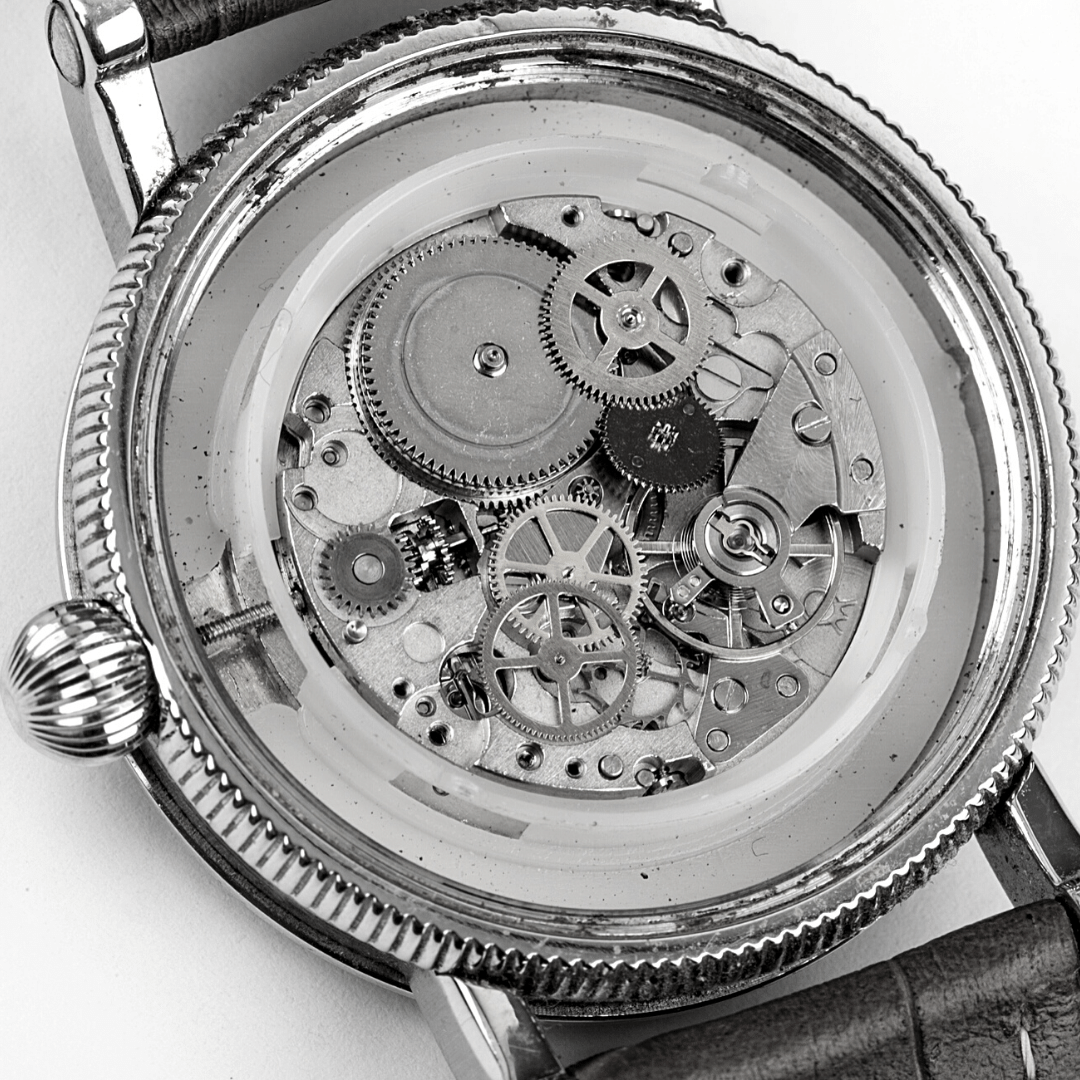 Inside a mechanical movement of a watch