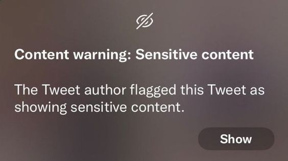 Sensitive content twitter