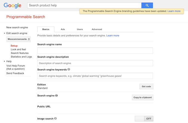 Change Google search engine settings