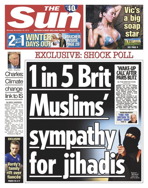 Voorpagina van The Sun