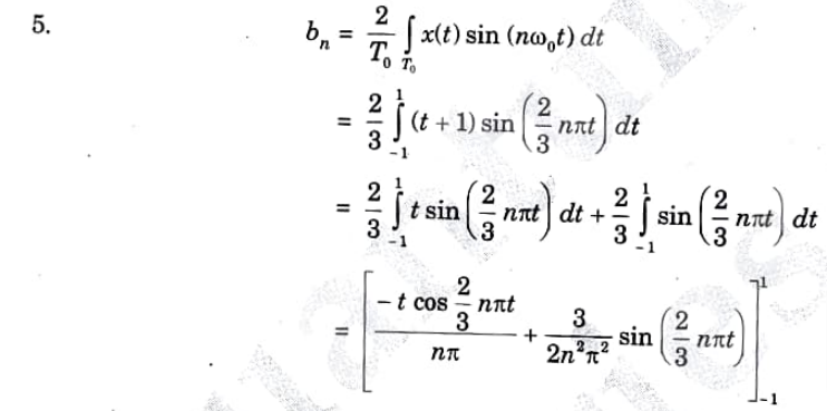 Calculate the CTFS coefficients for the following signal
