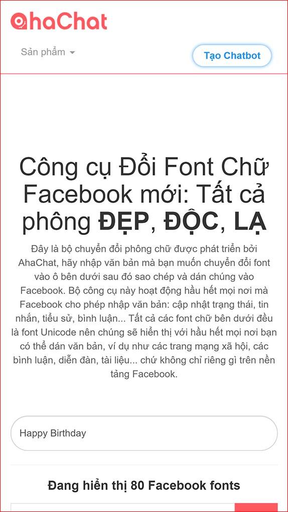 Truy cập vào website AhaChat