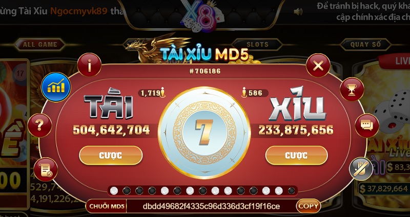 Tài Xỉu đổi thưởng tại cổng game X8 Club cực kỳ đẳng cấp