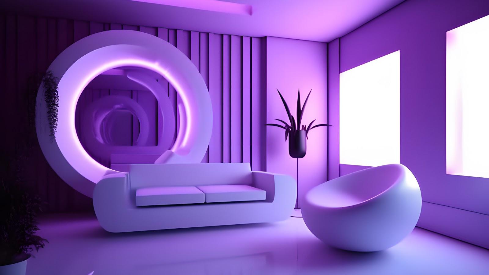 Digital Lavender interior