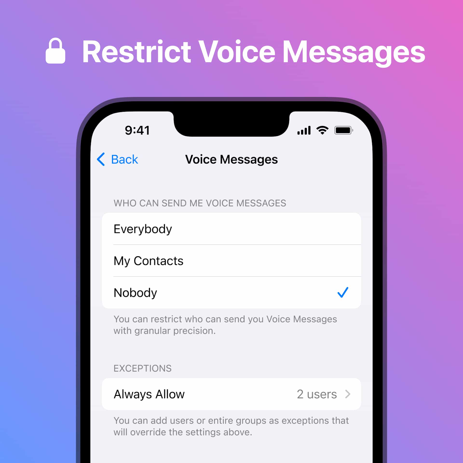 Telegram выпускает новое обновление с функцией блокировки голосовых сообщений