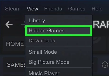 show hidden games on Steam
