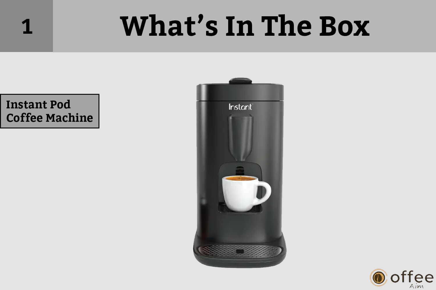 This image provides a visual representation of the "Instant Pod Coffee Machine" as featured in our article on "How to Connect the Nespresso Vertuo Creatista Machine."