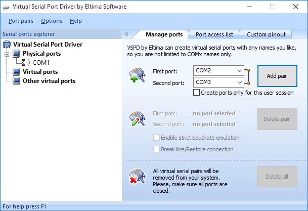 Phần mềm tạo cổng COM ảo Virtual Serial Port Drive - linh kiện điện tử Vietnic