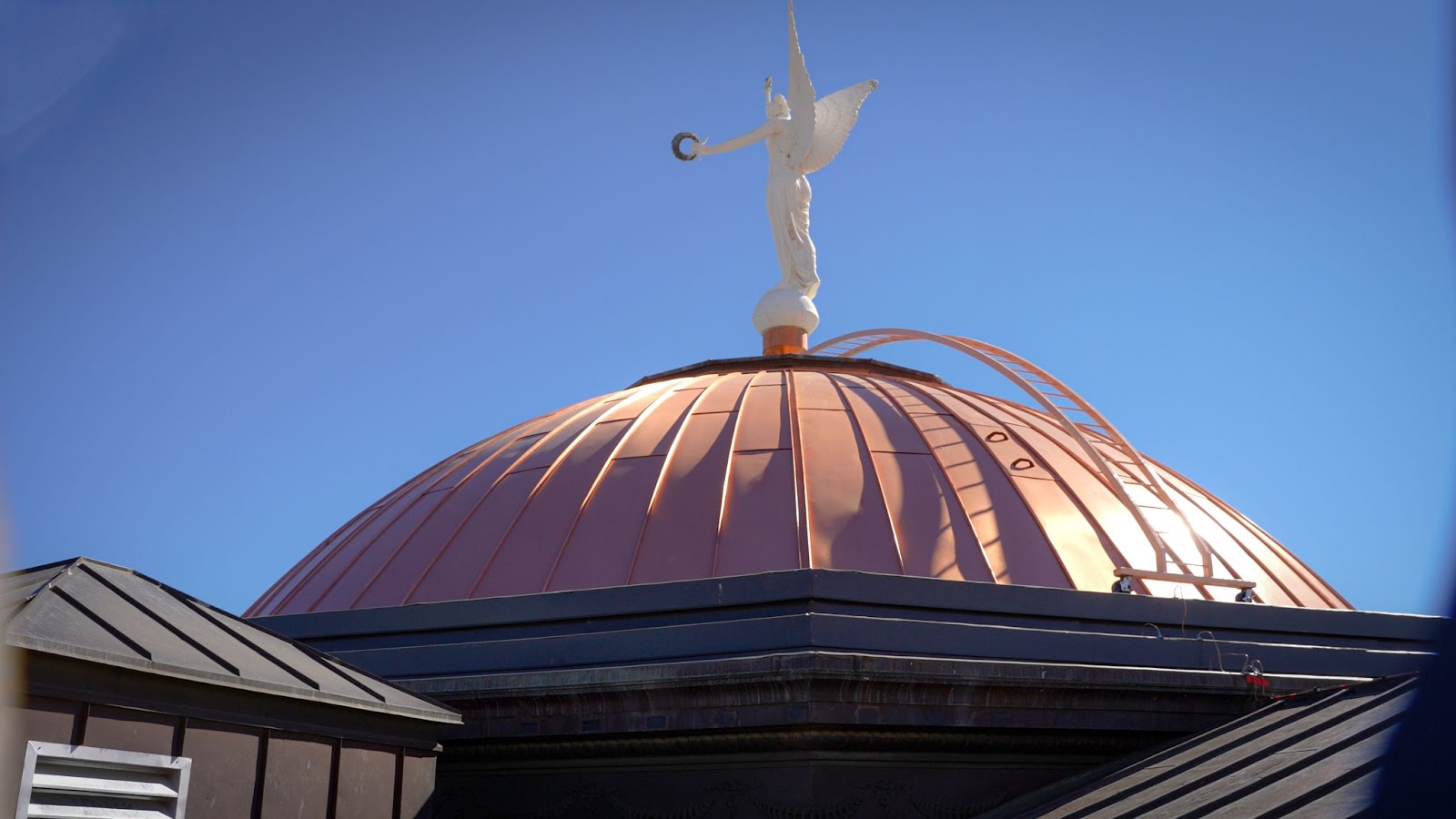 Copper Roofing Dome Installation On Arizona State Capitol Building