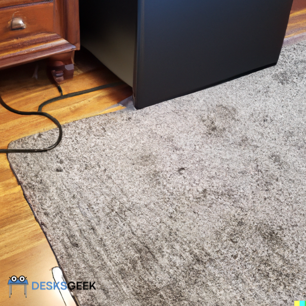 An image showing Use of Rug to Hide Cords