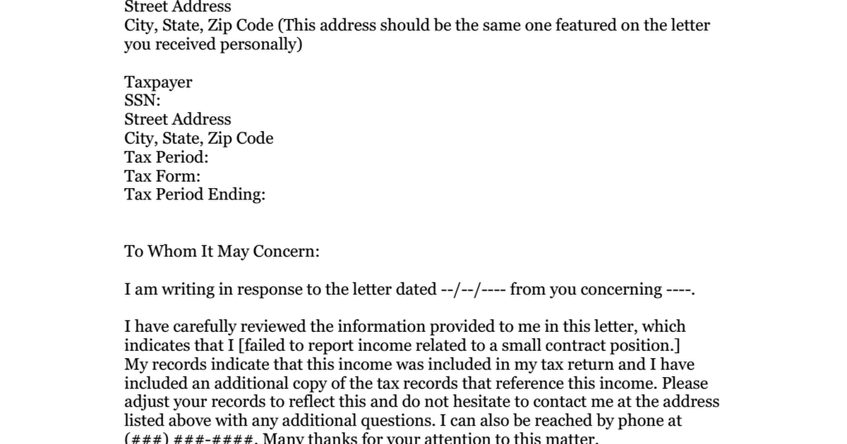 How to Write a Letter of Explanation to the IRS.docx - Google Drive