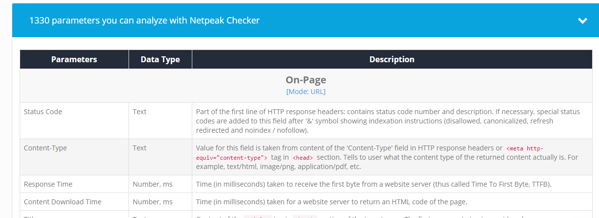 Netpeak Checker Review 2019 - improved parameters