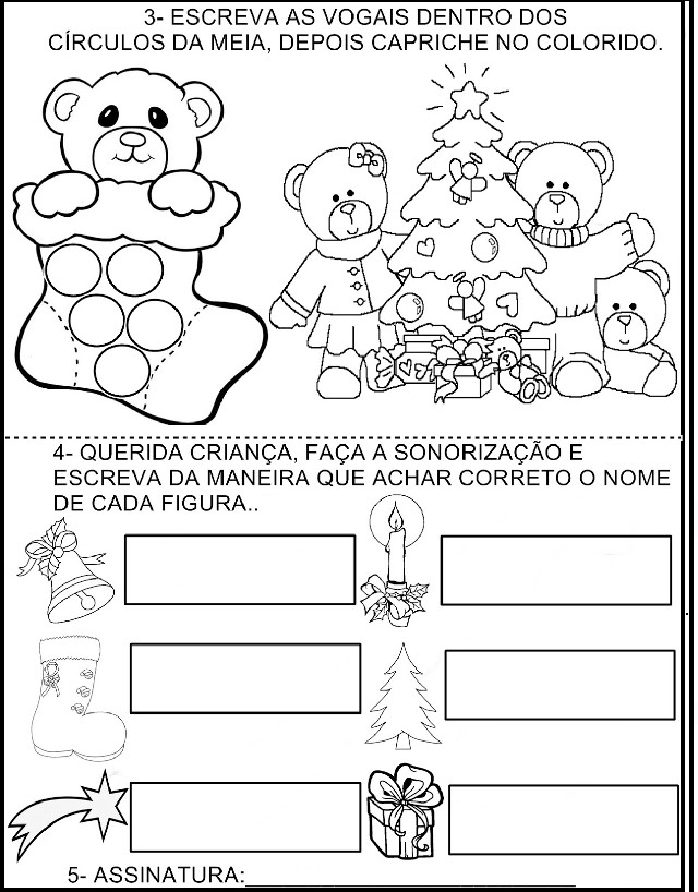 atividades de Natal para educação infantil para imprimir
