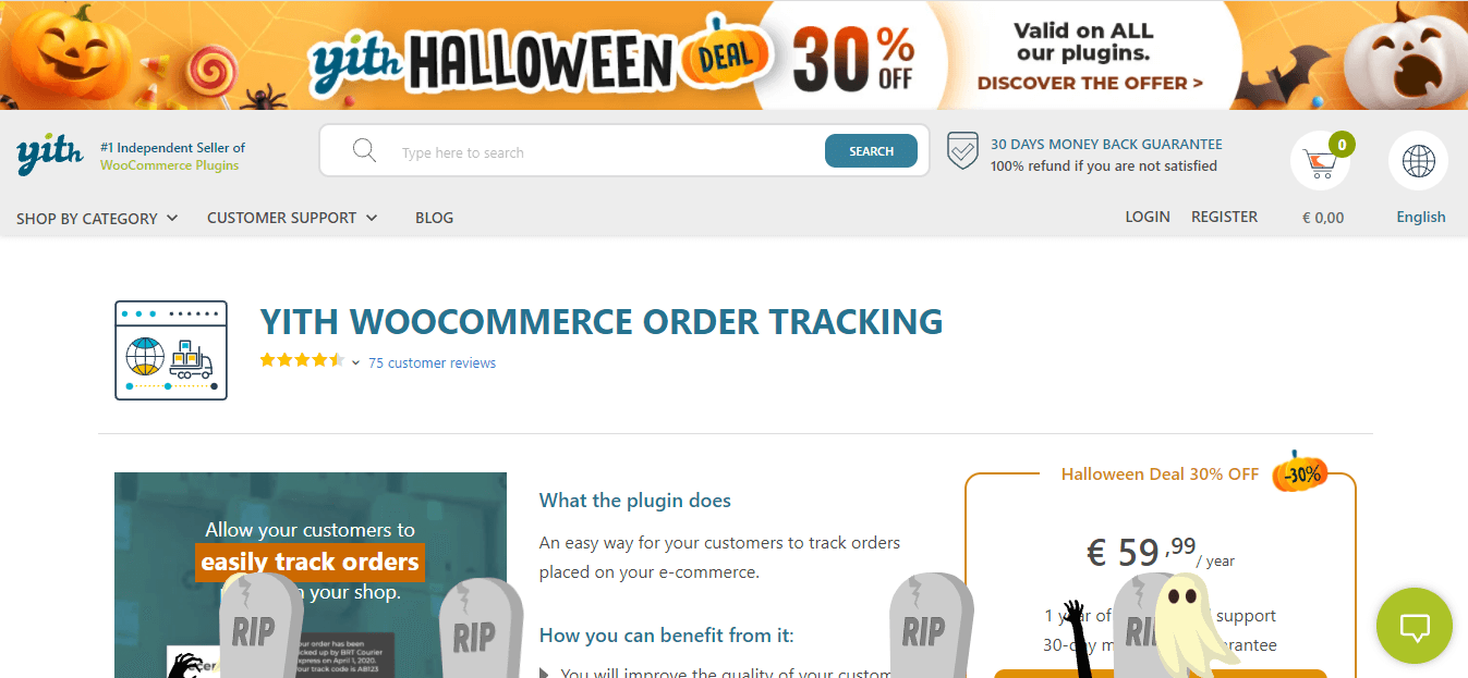 Best shipping plugins for WooCommerce: YITH WooCommerce Order Tracking.