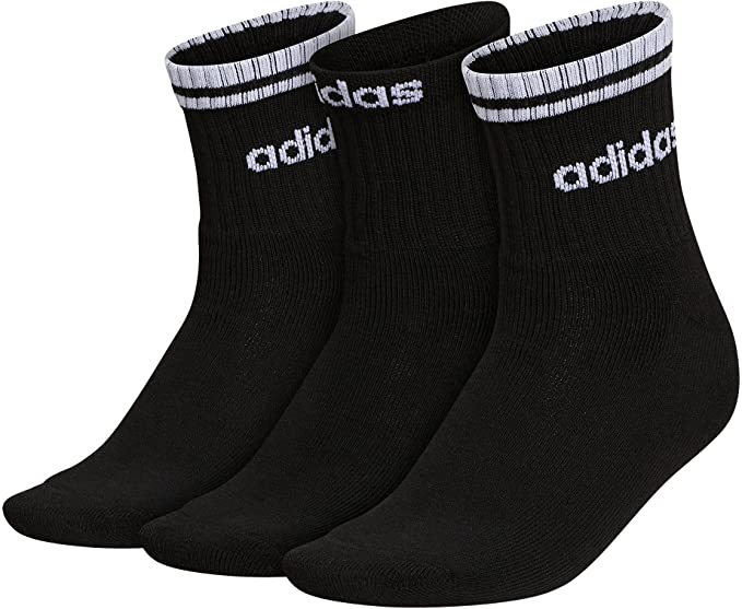 adidas womens Sport Stripe High Quarter Socks (3-pair)