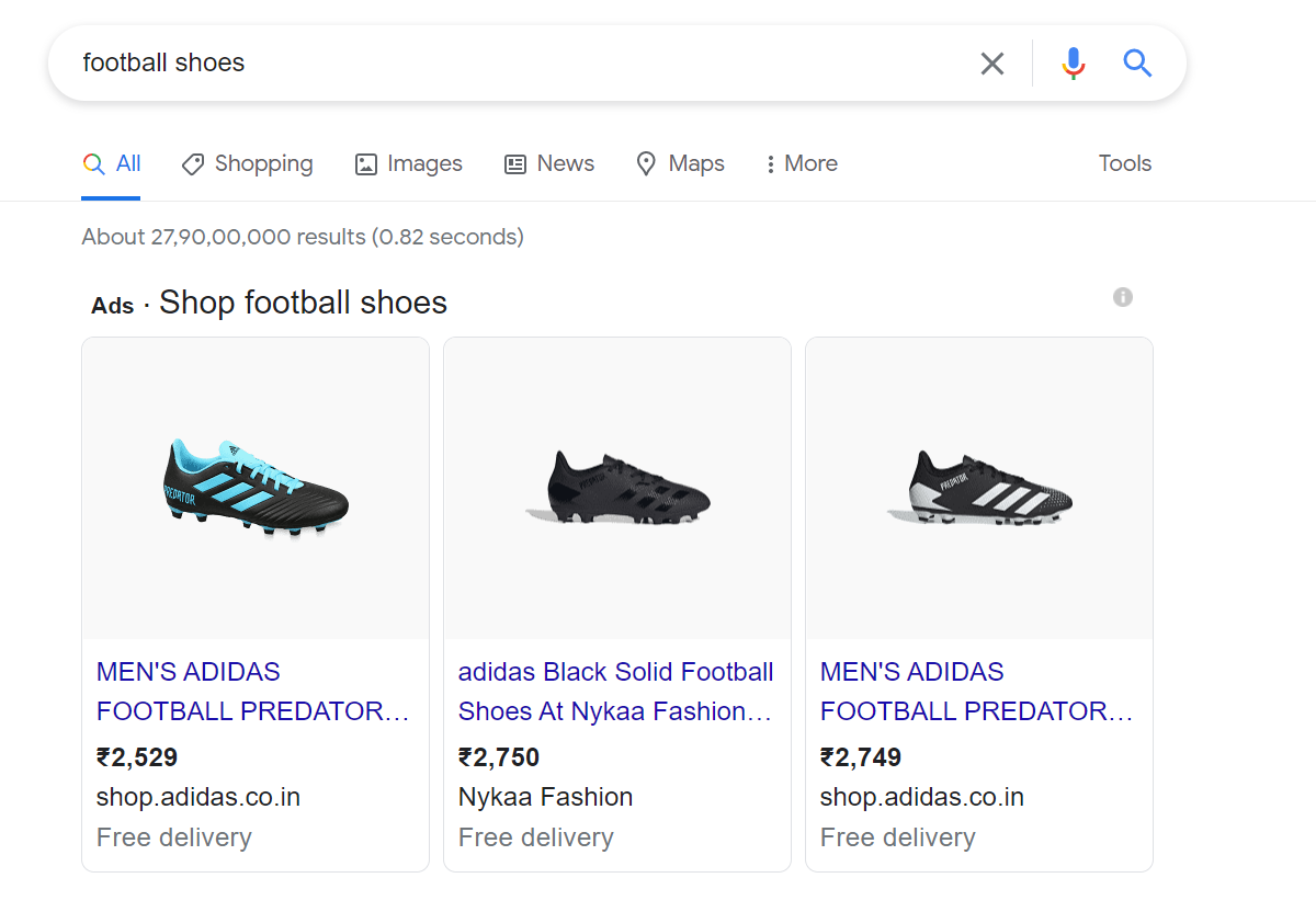 Anúncios do Google Shopping