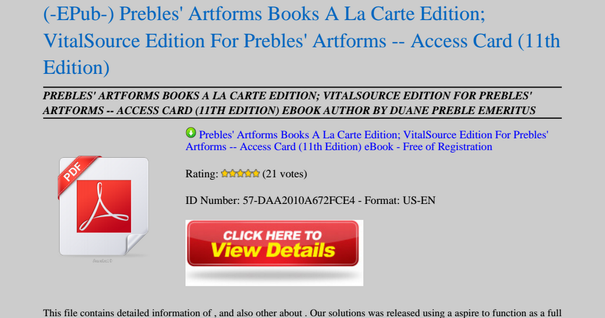 prebles artforms 12th edition pdf free download