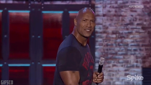 The Rock singing 'there's nothing on my brain'