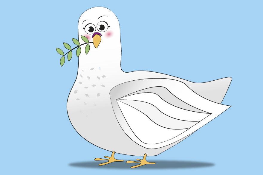 Ilustración de la paloma de la paz