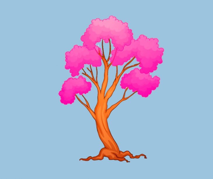 árvore rosa