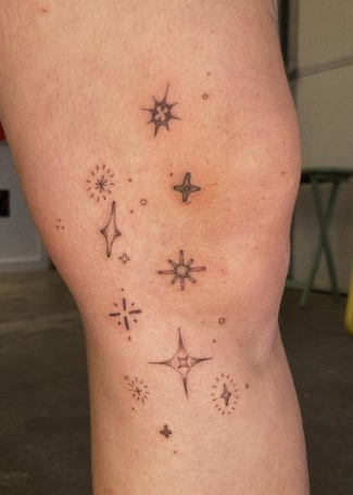 Custom Sparkles Star Tattoo
