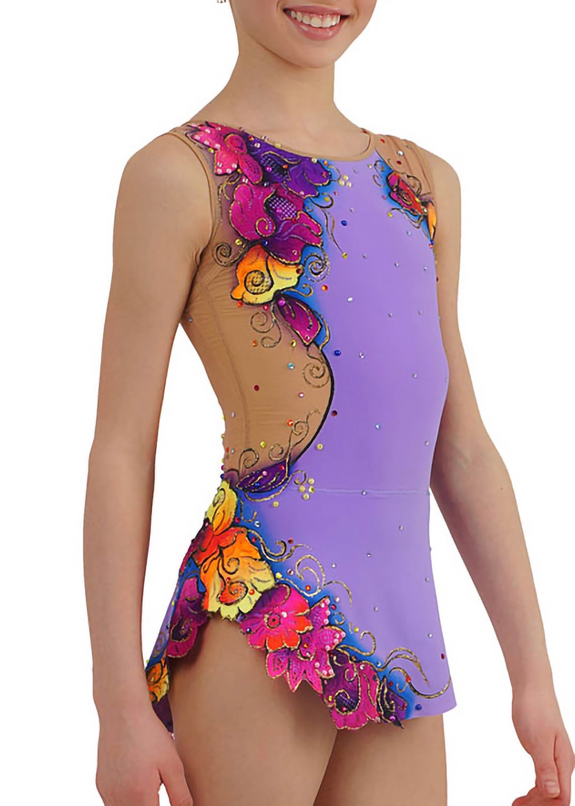 Gymnastics Power Autumn leaves Gymnastics leotard for girls