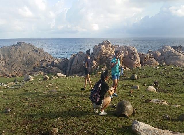 Tourists in Seychelles