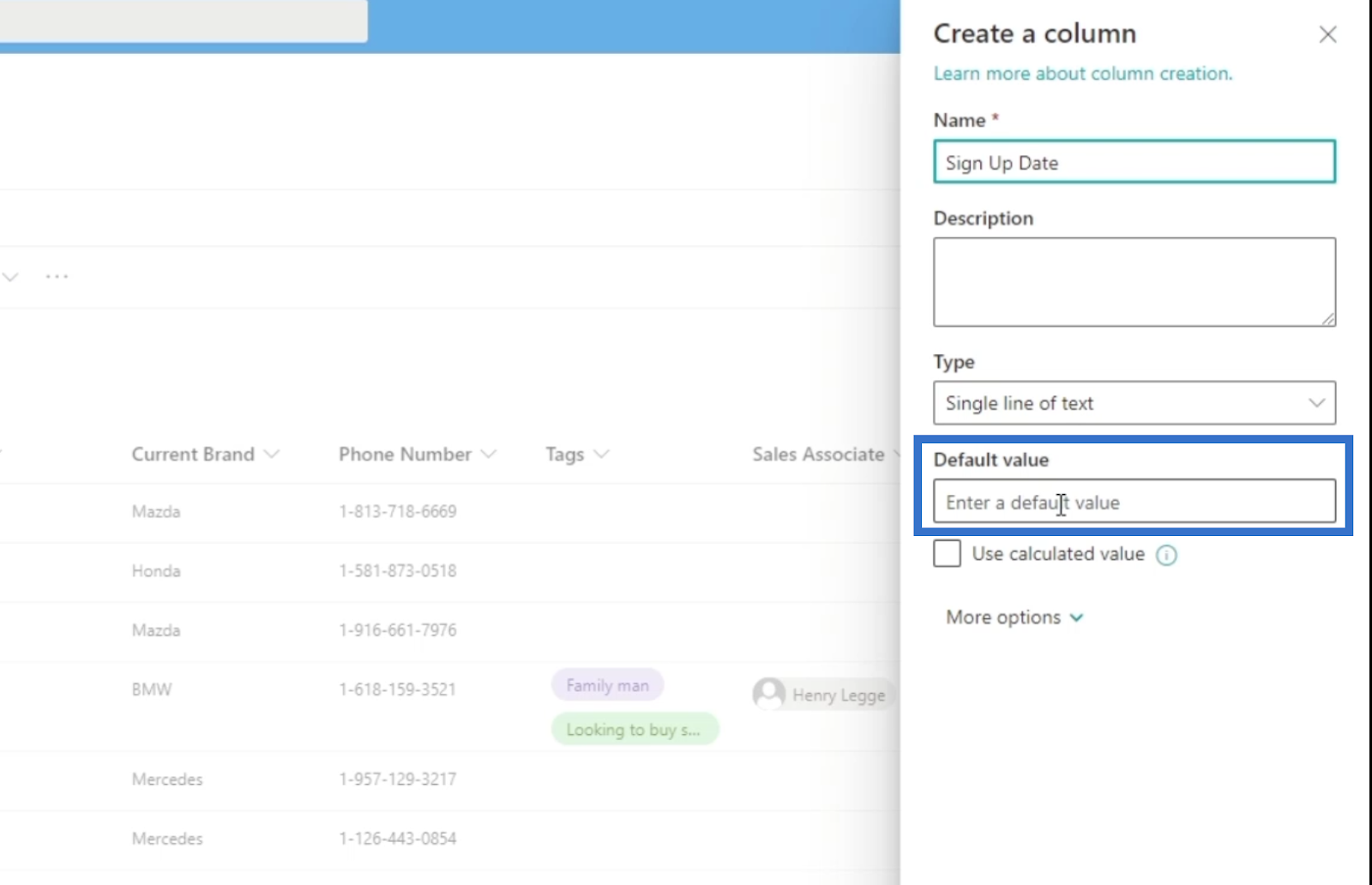 calculated columns in sharepoint
