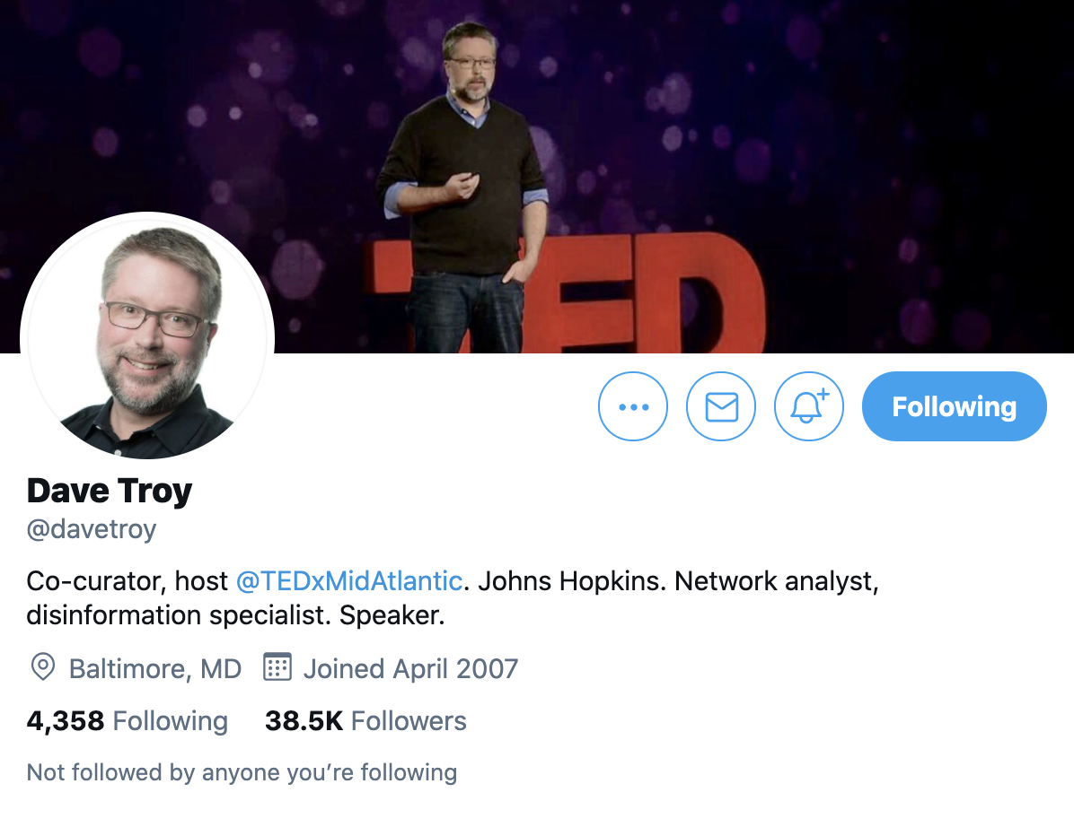 Dave Troy - Twitter Profile