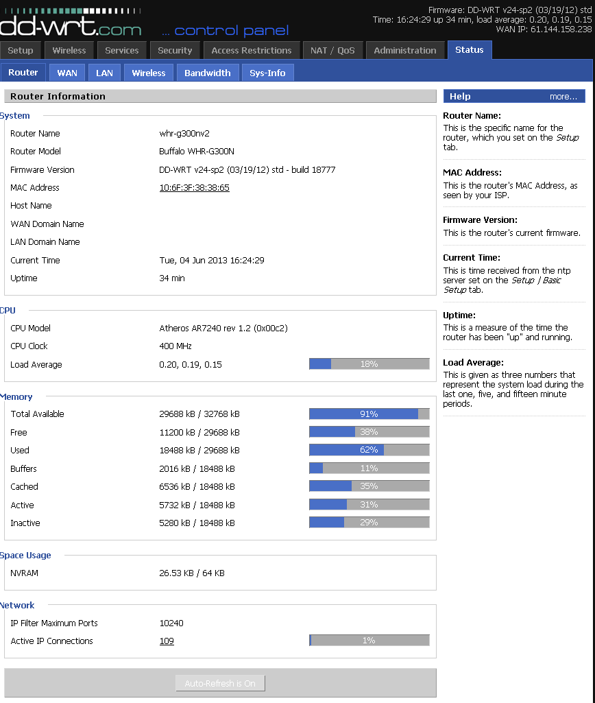 whr-g300nv2-Router Status