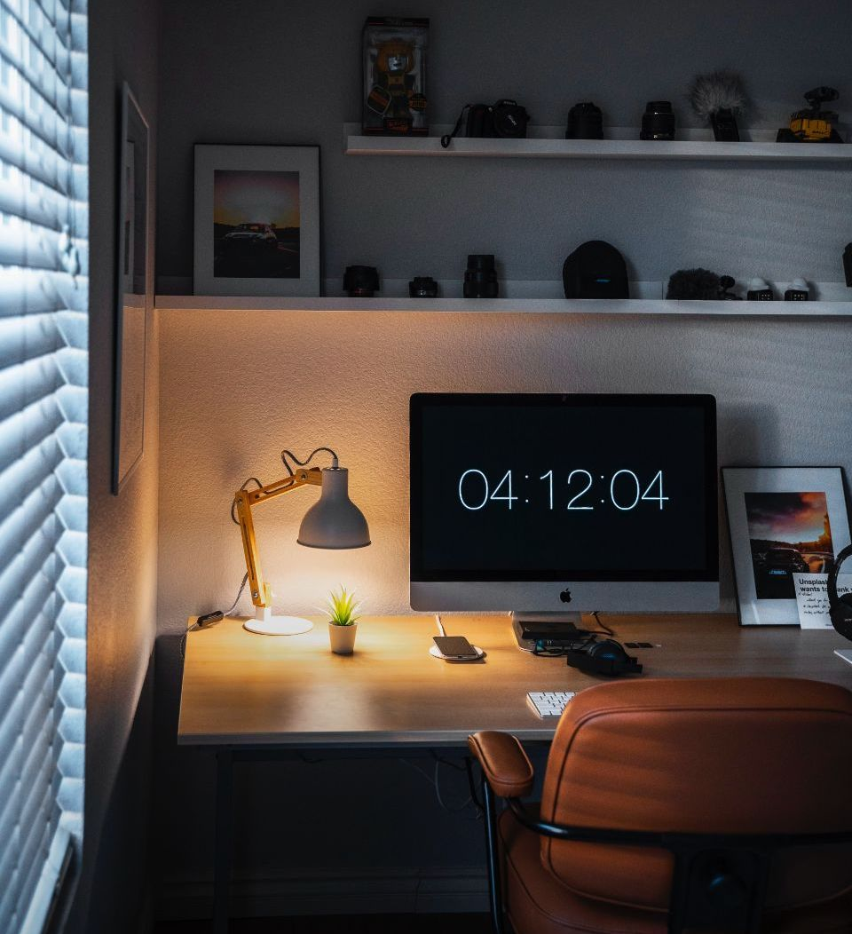 Don't be left in the dark. A bright home office is more conducive to work and productivity.