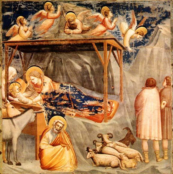 Nativity Paintings of Jesus at Christmas, Birth of Jesus, Giotto,Scrovegni Chapel, Bible Art Gallery: Artworks from the Old and New Testaments
