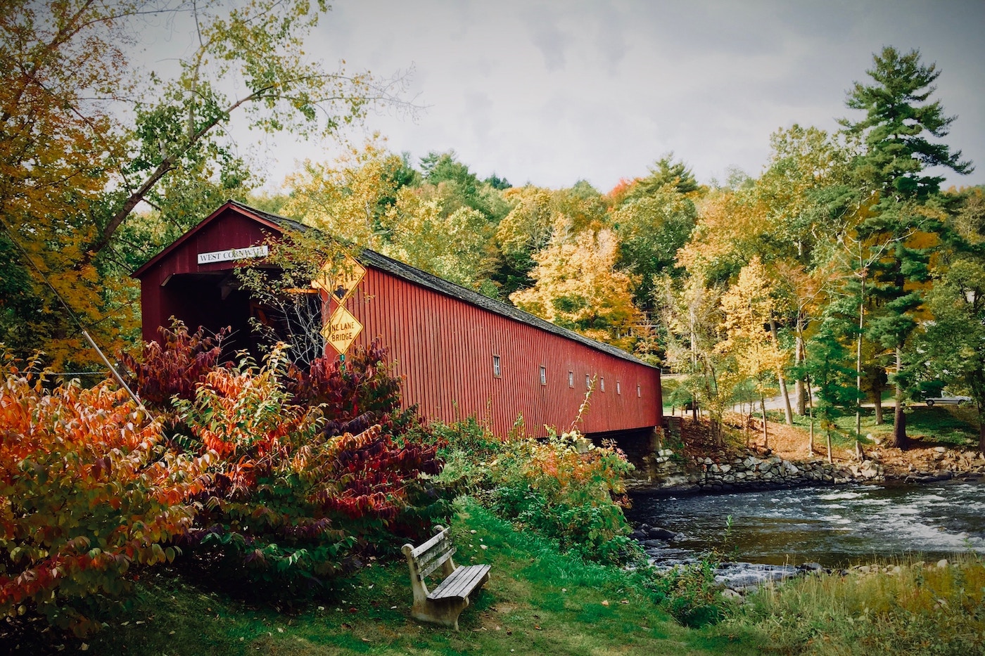 Covered bridge in New England