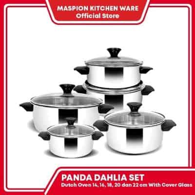 Good Stainless Steel Pans Maspion Panda Dahlia Dutch Oven Set 14