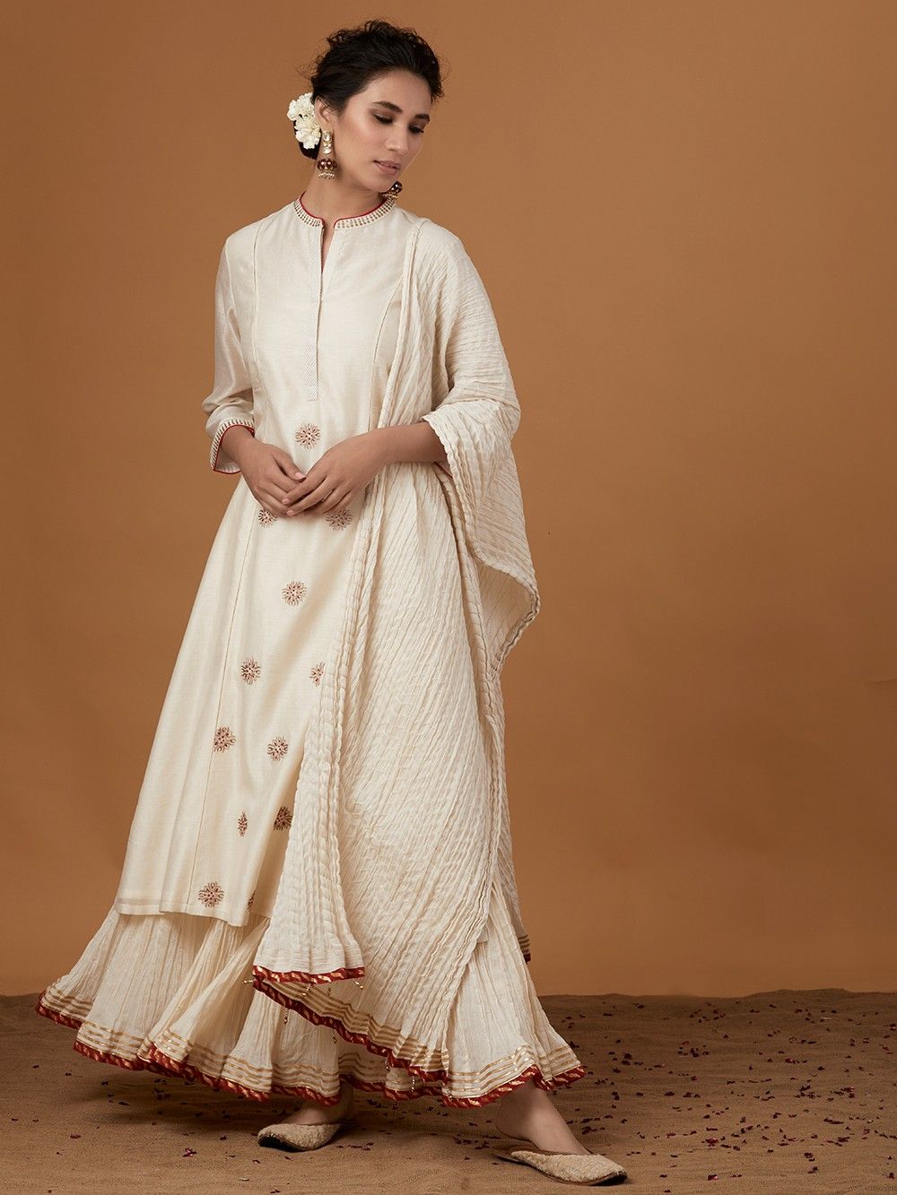 the loom - Ivory Chanderi Kurta