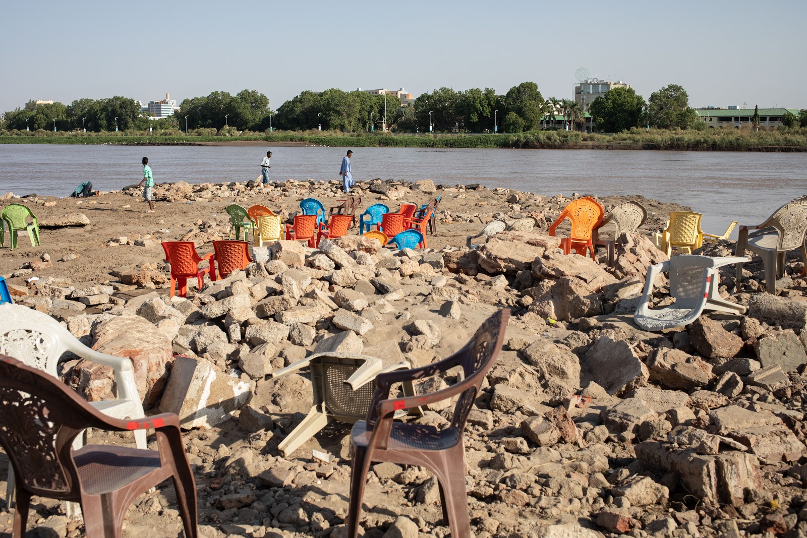 Tutti Island after the floods in Khartoum