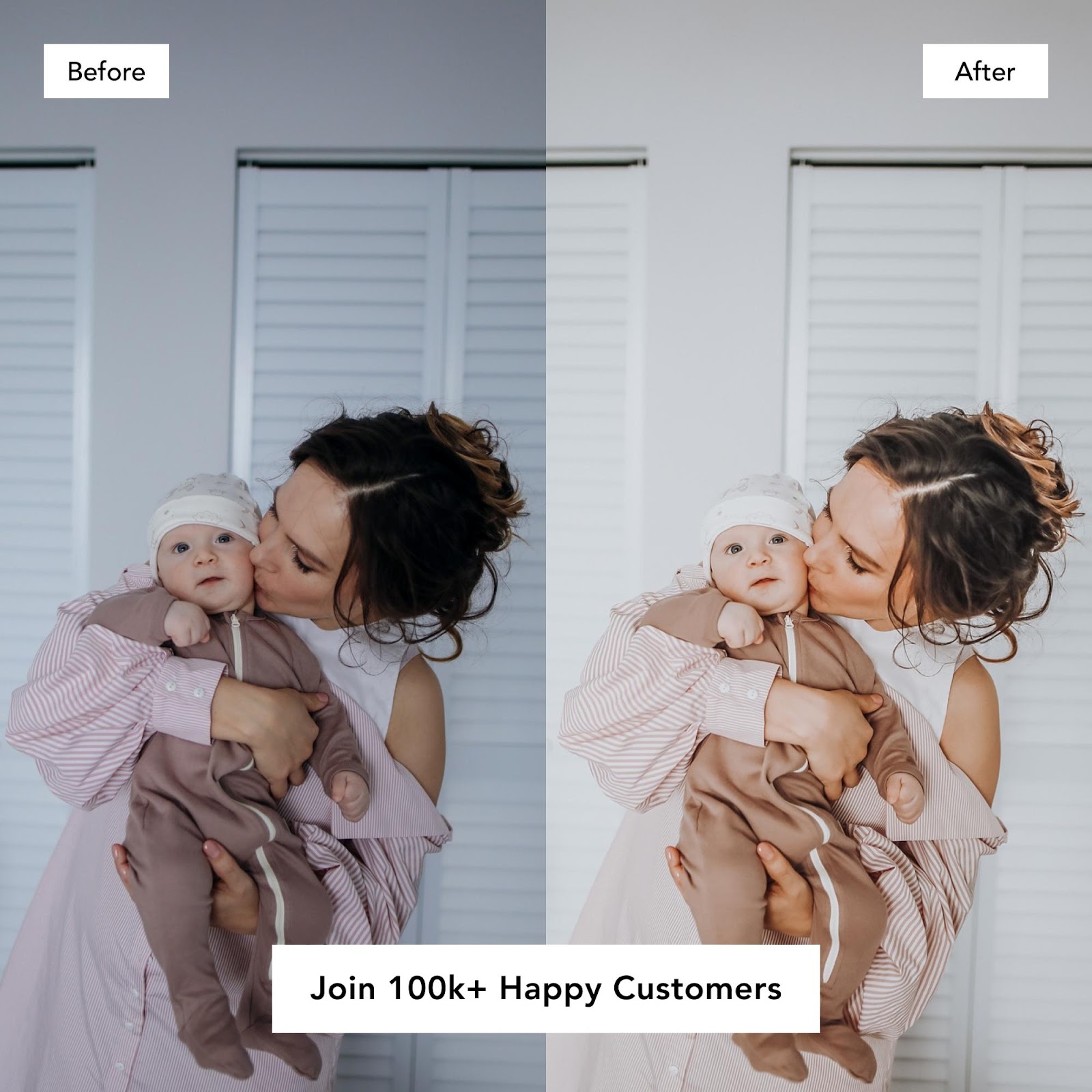 insta mom flourish presets cover grid before after