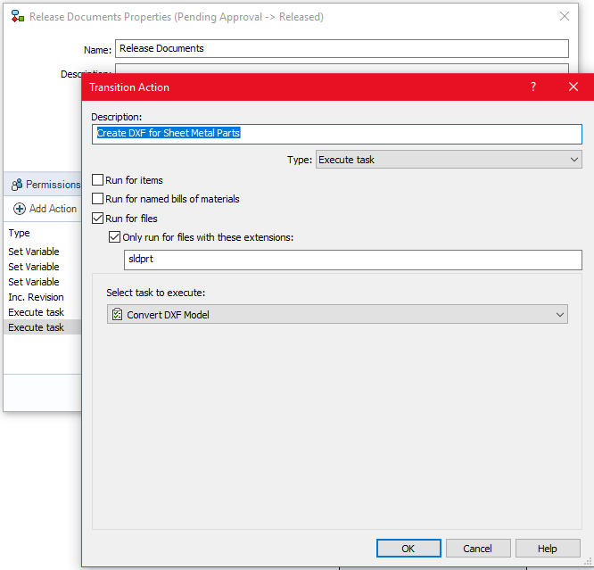 DXF/DWG Task Functionality in SOLIDWORKS PDM 2019