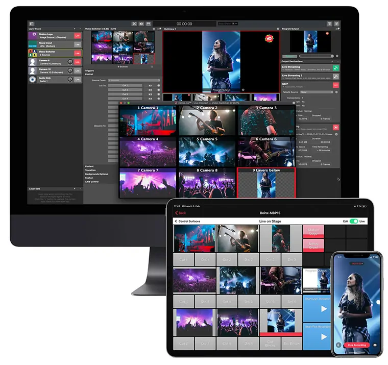 MimoLive Website for Church Streaming Software Screenshot