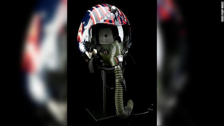 One of three Maverick helmets made for Tom Cruise for the movie Top Gun is up for auction.
