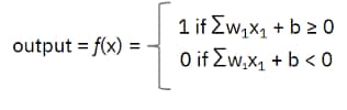 Using the following activation function, we can now calculate the output (i.e., our decision to order pizza):