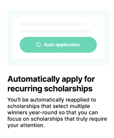 ScholarshipOwl automatically apply to recurring scholarships